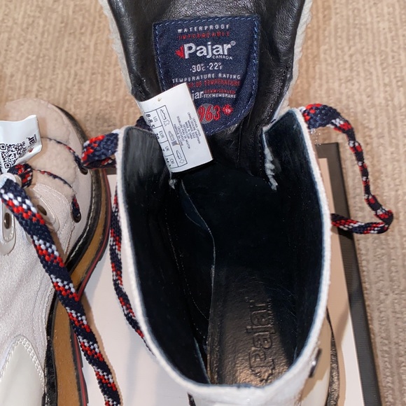 PAJAR Women’s Tristine Genuine Shearling Ankle Waterproof Boots Size 8-8.5 - Picture 6 of 10